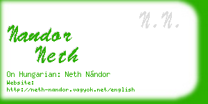 nandor neth business card